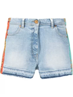 ( Nouvelle Collection ) Versace Short Royal Rebellion En Jean Femme