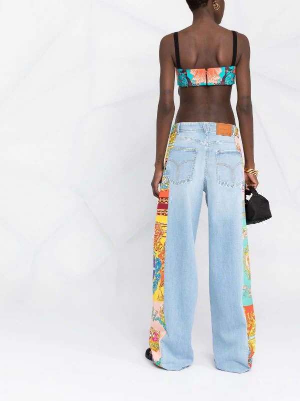 ( Nouvelle Collection ) Versace 5V250 CORNFLOWER + PRINT Brassière à Détail De Foulard Femme 4 ( Nouvelle Collection ) Versace 5V250 CORNFLOWER + PRINT Brassière à Détail De Foulard Femme – Image 4