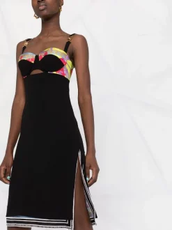 ( Nouvelle Collection ) Versace Robe Mi-longue à Logo Medusa Head Femme -Pas Cher Versace Boutique 17678846 39481346 600