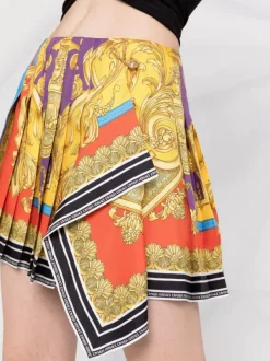 ( Nouvelle Collection ) Versace Minijupe Plissée à Détail Drapé 5L290 DARK ORCHID+SUN -Pas Cher Versace Boutique 17678847 17be8ed5 72d6 492c b530 ad59de3d1364 600