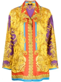 ( Nouvelle Collection ) Versace Chemise à Imprimé Medusa Renaissance Femme