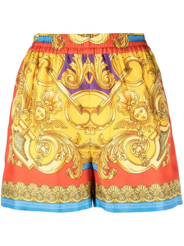 ( Nouvelle Collection ) Versace Short à Imprimé Baroque 5L290 DARK ORCHID SUN 1 ( Nouvelle Collection ) Versace Short à Imprimé Baroque 5L290 DARK ORCHID SUN