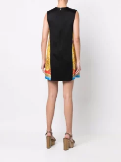 ( Nouvelle Collection ) Versace Robe Courte à Empiècements Imprimés Barocco Femme -Pas Cher Versace Boutique 17678857 38907721 600