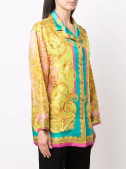 Versace Chemise à Imprimé Medusa Renaissance Femme -Pas Cher Versace Boutique 17678859 38806995 600