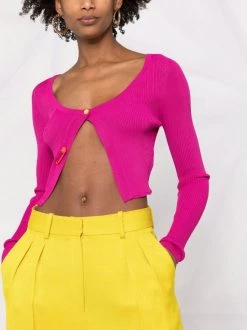 Versace Cardigan En Maille Fine Nervurée à épingle Femme -Pas Cher Versace Boutique 17678862 38225873 600