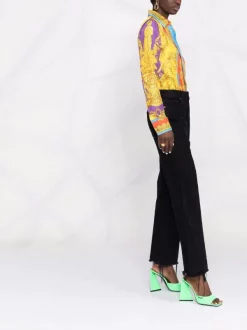 ( Nouvelle Collection ) Versace 5L290 DARKORCKID SUN Chemise En Soie à Imprimé Baroque Femme -Pas Cher Versace Boutique 17678863 38688594 600