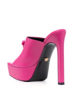 ( Nouvelle Collection ) Versace 1PE80 CERISE Mules La Medusa 150 Mm à Plateforme Femme -Pas Cher Versace Boutique 17678865 38693223 600