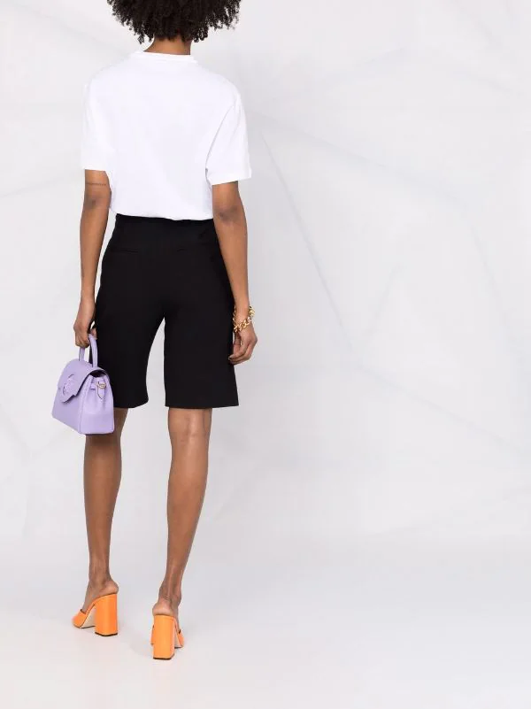 ( Nouvelle Collection ) Versace 2W020 WHITE+BLACK T-shirt à Slogan Imprimé Femme 4 ( Nouvelle Collection ) Versace 2W020 WHITE+BLACK T-shirt à Slogan Imprimé Femme – Image 4