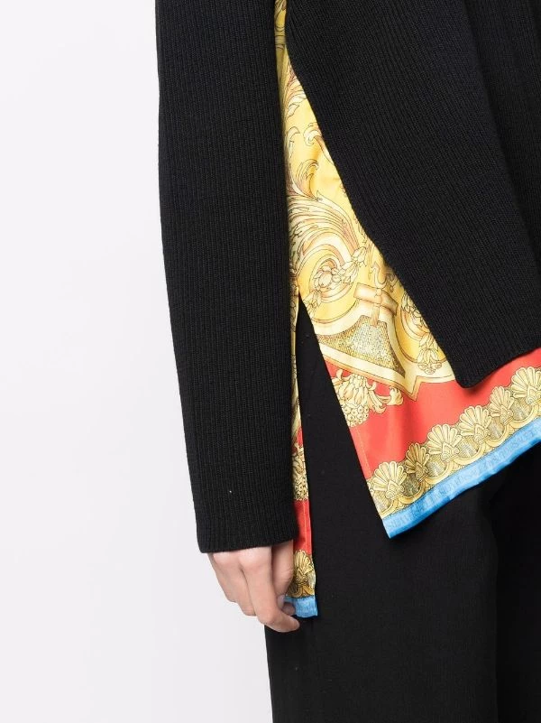 ( Nouvelle Collection ) Versace Pull Barocco à Design Superposé 1B000 BLACK 5 ( Nouvelle Collection ) Versace Pull Barocco à Design Superposé 1B000 BLACK – Image 5