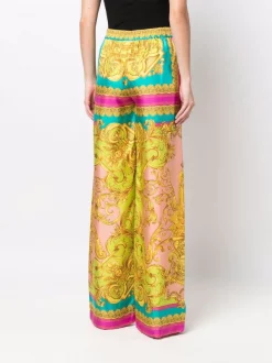 Versace Pantalon Droit à Imprimé Graphique Femme -Pas Cher Versace Boutique 17678883 38406586 600