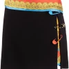 ( Nouvelle Collection ) Versace 1B000 BLACK Minijupe à Détail D'épingle Femme