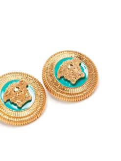 Versace Boucles D'oreilles En Laiton à Plaque Medusa Femme -Pas Cher Versace Boutique 17678929 38969123 600