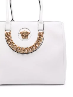 Versace Sac Cabas En Cuir à Plaque Medusa 1W00V OPTIC WHITE/ VERSACE GOLD -Pas Cher Versace Boutique 17678946 38808264 600