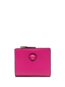 Versace 2P87V CERISE SUN VERSACE GOLD Porte-monnaie à Motif Medusa Head Femme