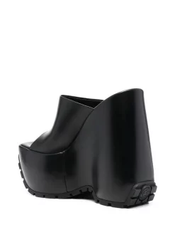 ( Nouvelle Collection ) Versace 1B00V - NERO-ORO VERSACE Mules Medusa Head à Plateforme Femme -Pas Cher Versace Boutique 17678957 39454500 600