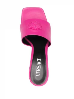 ( Nouvelle Collection ) Versace 1PE80 CERISE CERISE Sandales Medusa En Cuir Femme -Pas Cher Versace Boutique 17679637 39064150 600