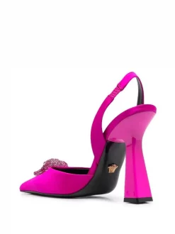 Versace Escarpins Medusa à Fini Satiné 1PA40 DEEP FUXIA -Pas Cher Versace Boutique 17679641 39061804 600