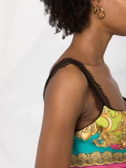 Versace Haut Crop à Bordure En Dentelle Femme 8 Versace Haut Crop à Bordure En Dentelle Femme -Pas Cher Versace Boutique 17679643 39473429 600