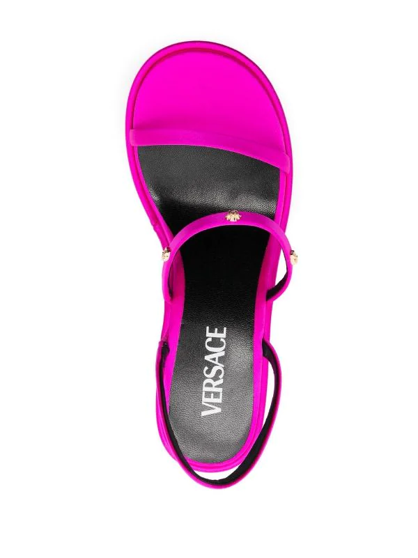 ( Nouvelle Collection ) Versace 1PE7V CERISE-ORO VERSACE Escarpins Medusa à Bride Arrière Femme 4 ( Nouvelle Collection ) Versace 1PE7V CERISE-ORO VERSACE Escarpins Medusa à Bride Arrière Femme – Image 4