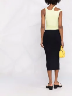 ( Nouvelle Collection ) Versace Jupe Mi-longue Safety Pin En Maille Nervurée Femme -Pas Cher Versace Boutique 17679651 38209426 600