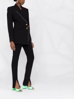 ( Nouvelle Collection ) Versace Blazer Greca à Détail D'épingle 1B000 BLACK -Pas Cher Versace Boutique 17679652 3728b32e ad76 4c03 9c3c 7d56095280da 600