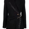 ( Nouvelle Collection ) Versace Blazer Greca à Détail D'épingle 1B000 BLACK