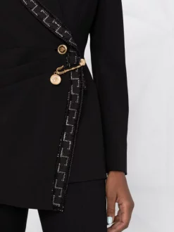 ( Nouvelle Collection ) Versace Blazer Greca à Détail D'épingle 1B000 BLACK -Pas Cher Versace Boutique 17679652 beba1d9e 90c0 4d5f 8a07 ef988c0fbb52 600