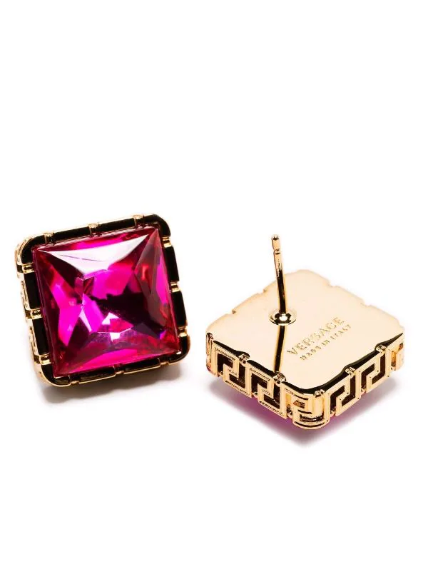 ( Nouvelle Collection ) Versace Puces D'oreilles La Grece Ornées De Pierres Femme 3 ( Nouvelle Collection ) Versace Puces D'oreilles La Grece Ornées De Pierres Femme – Image 3