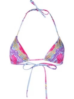 ( Nouvelle Collection ) Versace Haut De Bikini Barocco à Dos Nu Femme