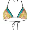 ( Nouvelle Collection ) Versace 5P370 MAUVELOUS CITRON Haut De Bikini à Imprimé Graphique Femme