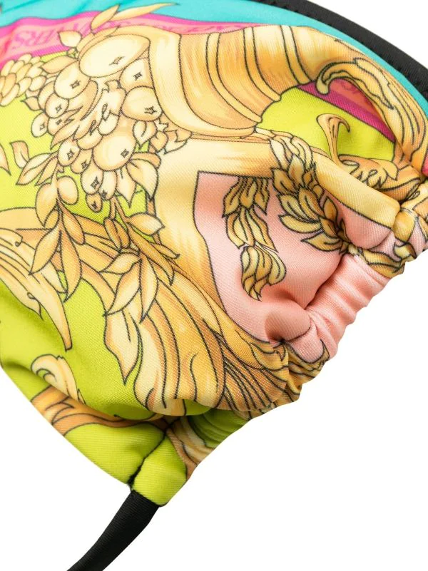 ( Nouvelle Collection ) Versace 5P370 MAUVELOUS CITRON Haut De Bikini à Imprimé Graphique Femme 3 ( Nouvelle Collection ) Versace 5P370 MAUVELOUS CITRON Haut De Bikini à Imprimé Graphique Femme – Image 3