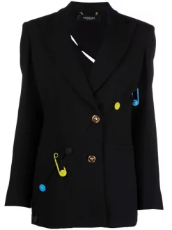( Nouvelle Collection ) Versace Blazer à Détail D'épingle Femme