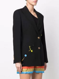 ( Nouvelle Collection ) Versace Blazer à Détail D'épingle Femme -Pas Cher Versace Boutique 17680512 38406629 600