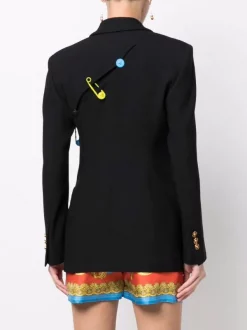( Nouvelle Collection ) Versace Blazer à Détail D'épingle Femme -Pas Cher Versace Boutique 17680512 38406634 600