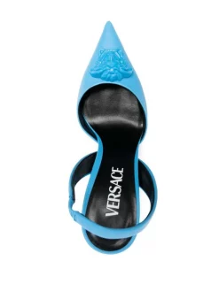 ( Nouvelle Collection ) Versace 1UC50 DV BLUE Escarpins En Cuir à Plaque Medusa Femme -Pas Cher Versace Boutique 17680526 38965596 600