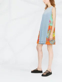 Versace Robe En Jean à Empiècements Contrastants 2D470 MEDIUM BLUE+MULTICOLOR 9 Versace Robe En Jean à Empiècements Contrastants 2D470 MEDIUM BLUE+MULTICOLOR -Pas Cher Versace Boutique 17680531 39522663 600
