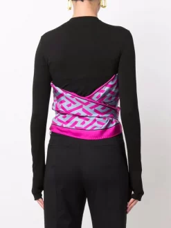 ( Nouvelle Collection ) Versace Haut à Détail De Foulard Greca En Soie Femme -Pas Cher Versace Boutique 17680540 38808683 600