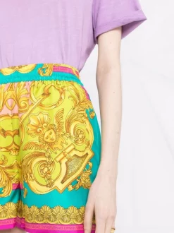 ( Nouvelle Collection ) Versace Short à Imprimé Medusa Renaissance Femme -Pas Cher Versace Boutique 17680545 38872857 600
