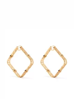 Versace Boucles D'oreilles Greca Carrées 3J000 GOLD VERSACE