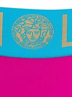 ( Positively Conscious ) Versace 2P890 CERISE+TEAL Bas De Bikini à Motif Greca Key Femme -Pas Cher Versace Boutique 17680635 38410915 600