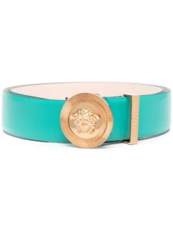 ( Nouvelle Collection ) Versace Ceinture à Boucle Medusa 1V56V TURQUOISE-GOLD VERSAGE