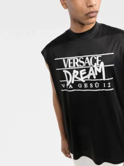 ( Nouvelle Collection ) Versace T-shirt à Slogan Imprimé Homme -Pas Cher Versace Boutique 17681292 64c62707 fe10 47c9 8eb7 0ca32cada2e3 600