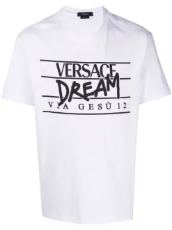 Versace T-shirt à Logo Imprimé Homme