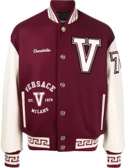 ( Nouvelle Collection ) Versace Veste Teddy à Style Retro 2R610 CLARET ECRU