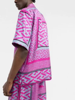 ( Nouvelle Collection ) Versace Chemise à Motif Greca 5P350 Purple -Pas Cher Versace Boutique 17681311 567ffc79 1788 4b9c a251 606319bcd27b 600