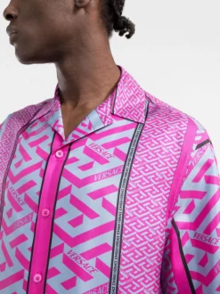 ( Nouvelle Collection ) Versace Chemise à Motif Greca 5P350 Purple -Pas Cher Versace Boutique 17681311 def89bcc a1d0 45ac 831e 9dd7345b40cf 600