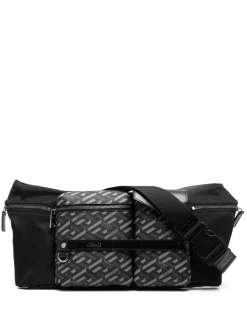 ( Nouvelle Collection ) Versace Sac Banane Zippé à Logo Imprimé Homme