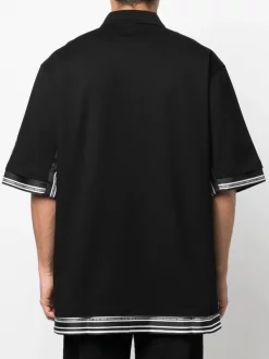 ( Nouvelle Collection ) Versace 1B000 BLACK Polo à Bande Logo Homme -Pas Cher Versace Boutique 17681319 39356808 600