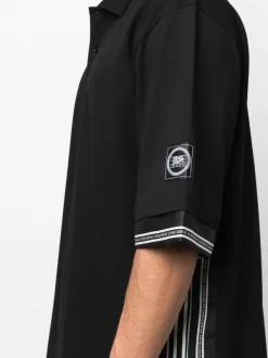 ( Nouvelle Collection ) Versace 1B000 BLACK Polo à Bande Logo Homme -Pas Cher Versace Boutique 17681319 39356810 600