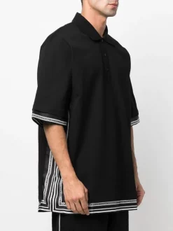 ( Nouvelle Collection ) Versace 1B000 BLACK Polo à Bande Logo Homme -Pas Cher Versace Boutique 17681319 39357494 600